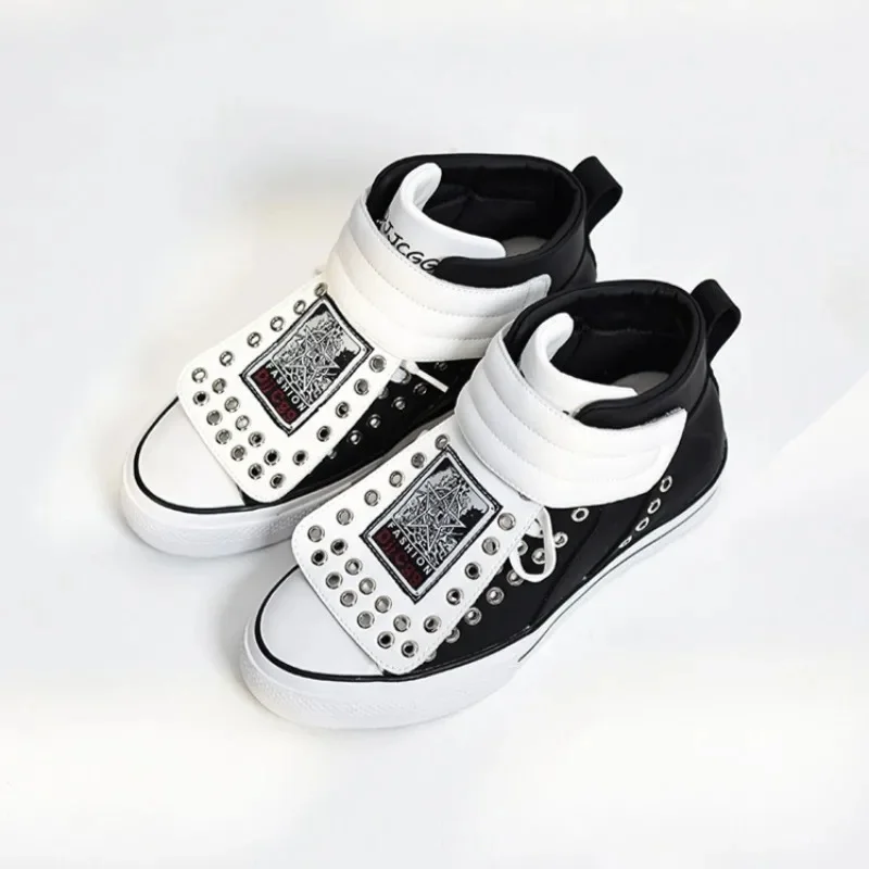 Couple High Top Shoes Removable Tongue Men's Sneakers Casual Retro Style Breathable Trend Women Shoes Tenis Masculino