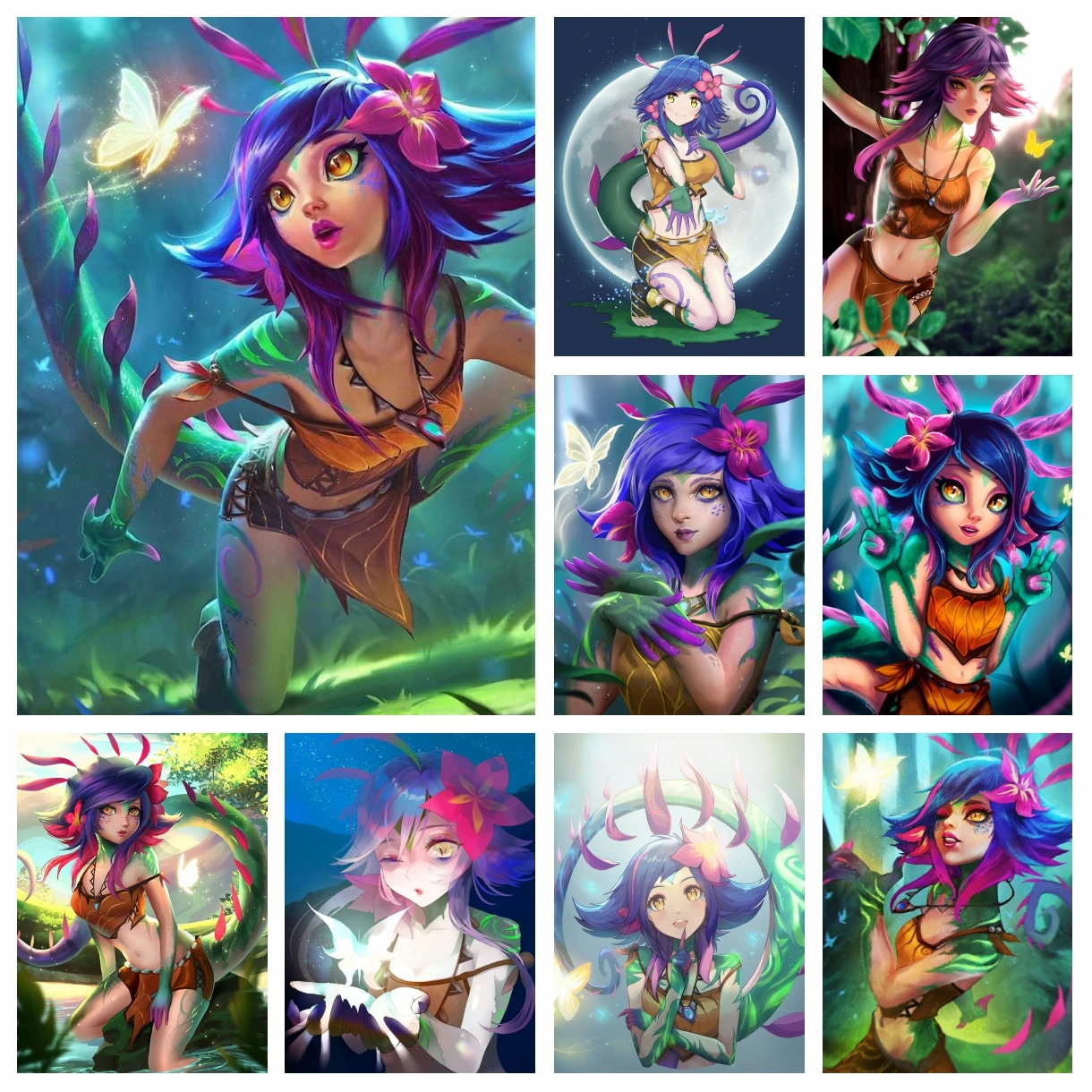 

DIY Game Cartoon Girl Neeko Diamond Painting League Of Legends New Cross Stitch Embroidery Picture Mosaic Full Drill Home Decor