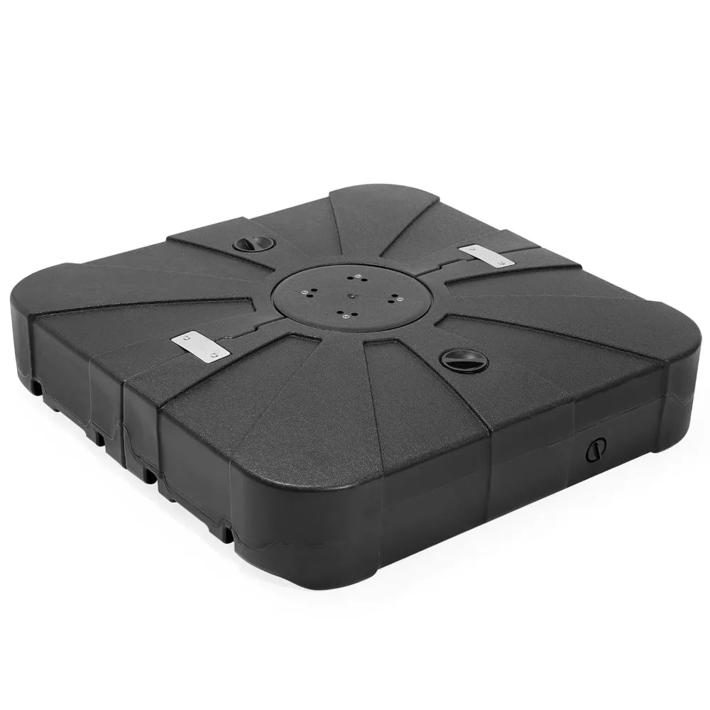 

Outdoor Patio Cantilever Umbrella Base, Refillable Wheeled Stand, 265 Lbs Capacity, 34 Inches, Customizable
