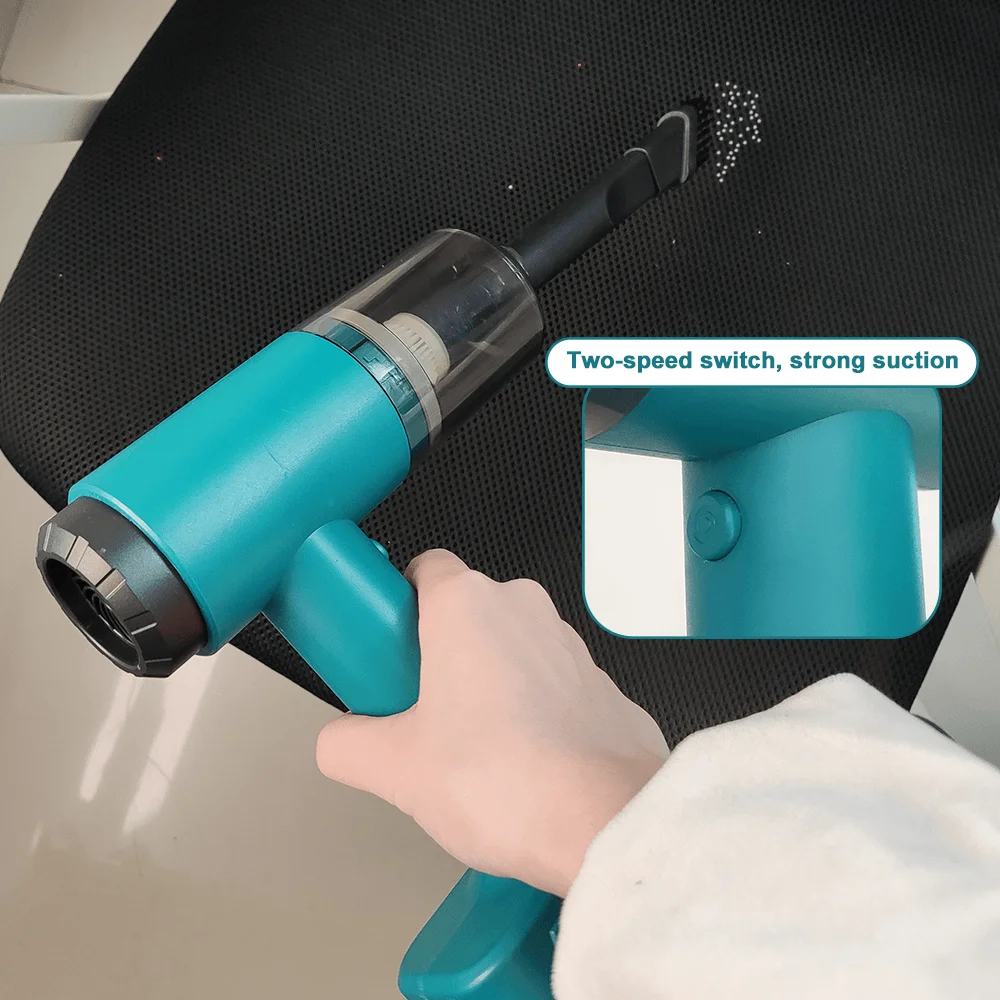 PATUOPRO Brushless Auto Mini Vacuum 2 in 1 Blowing And Suction 2 Speed Rechargeable Cleaning Power Tool For Makita 18V Battery image 6