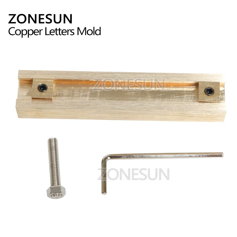 ZONESUN T slot Symbol Leather  Letter Set Craving Tool Branding Iron Machine Mould Die Cut Stamping Mold