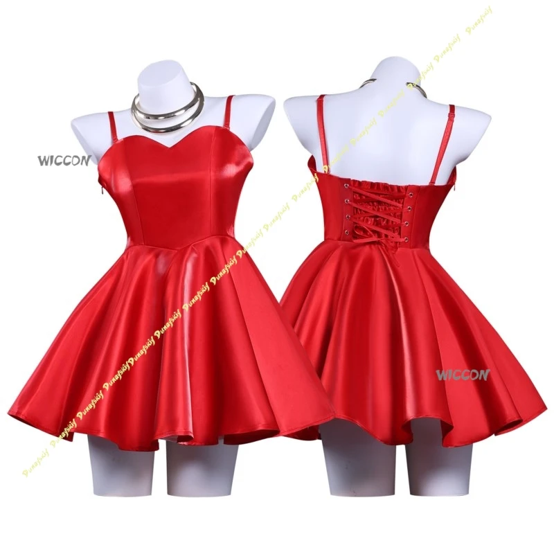 Panty & Stocking Anime Cosplay Costumes Garterbelt Girls Dress Wig Red Party Stage Necklet Accessories Daily Christmas Halloween