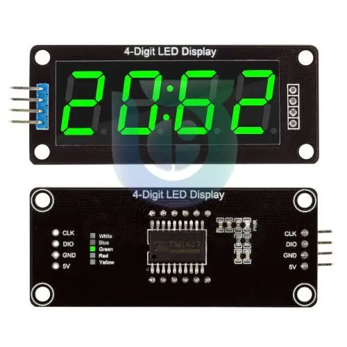 

TM1637 LED Display Tube Module 4 Digits 7 Segments Display Clock Double Dots Module For Arduino Red Green Blue Yellow White