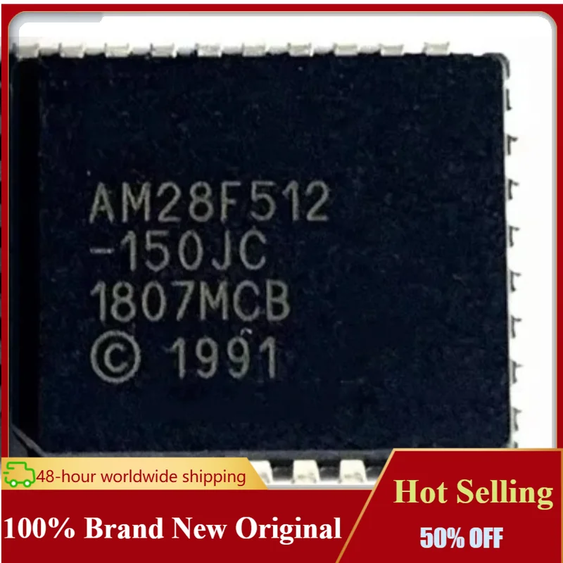 10PCS 100% New original AM28F512-150JC AM28F512 28F512 PLCC32 Chipset Hot Selling
