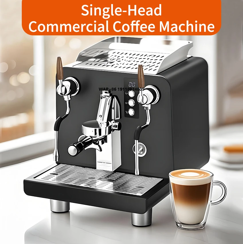 Professional Semi-Automatic Commercial Espresso Coffee Machine 2 Group Italian Cappuccino Stainless Steel 9 Bars Pressure Hotel