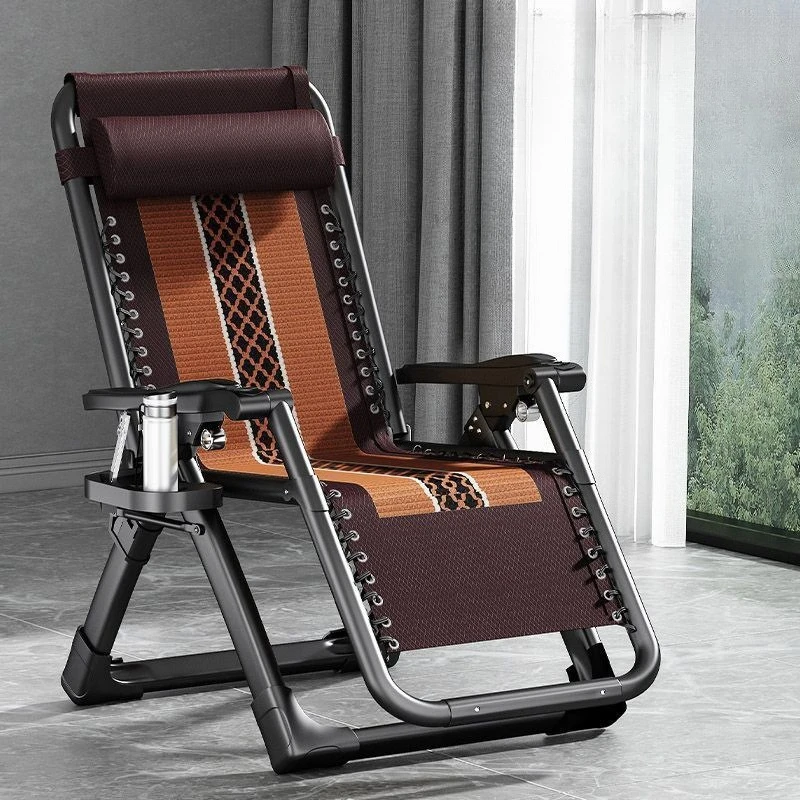 

Reclining chair folding lunch break backrest lazy nap chair household lazy adult balcony comfortable summer casual lunch