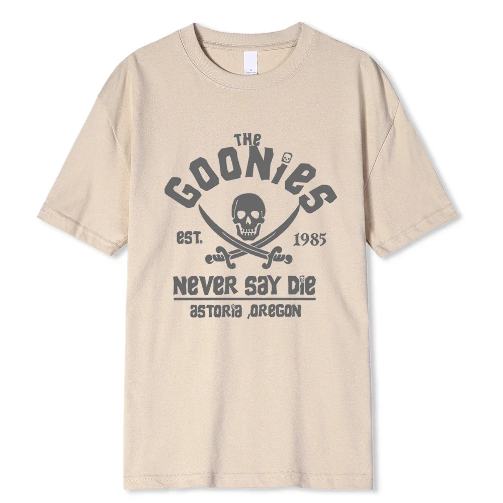 The Goonies Never Say Die تي شيرت ملابس مضحكة بأكمام قصيرة ورقبة دائرية تي شيرت للكبار تي شيرت قابل للتنفس