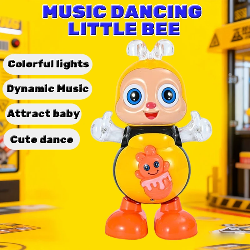 Children's Electric Dancing Bee Toys Swinging Music Lights Festival Toys Gifts for Boys and Girls