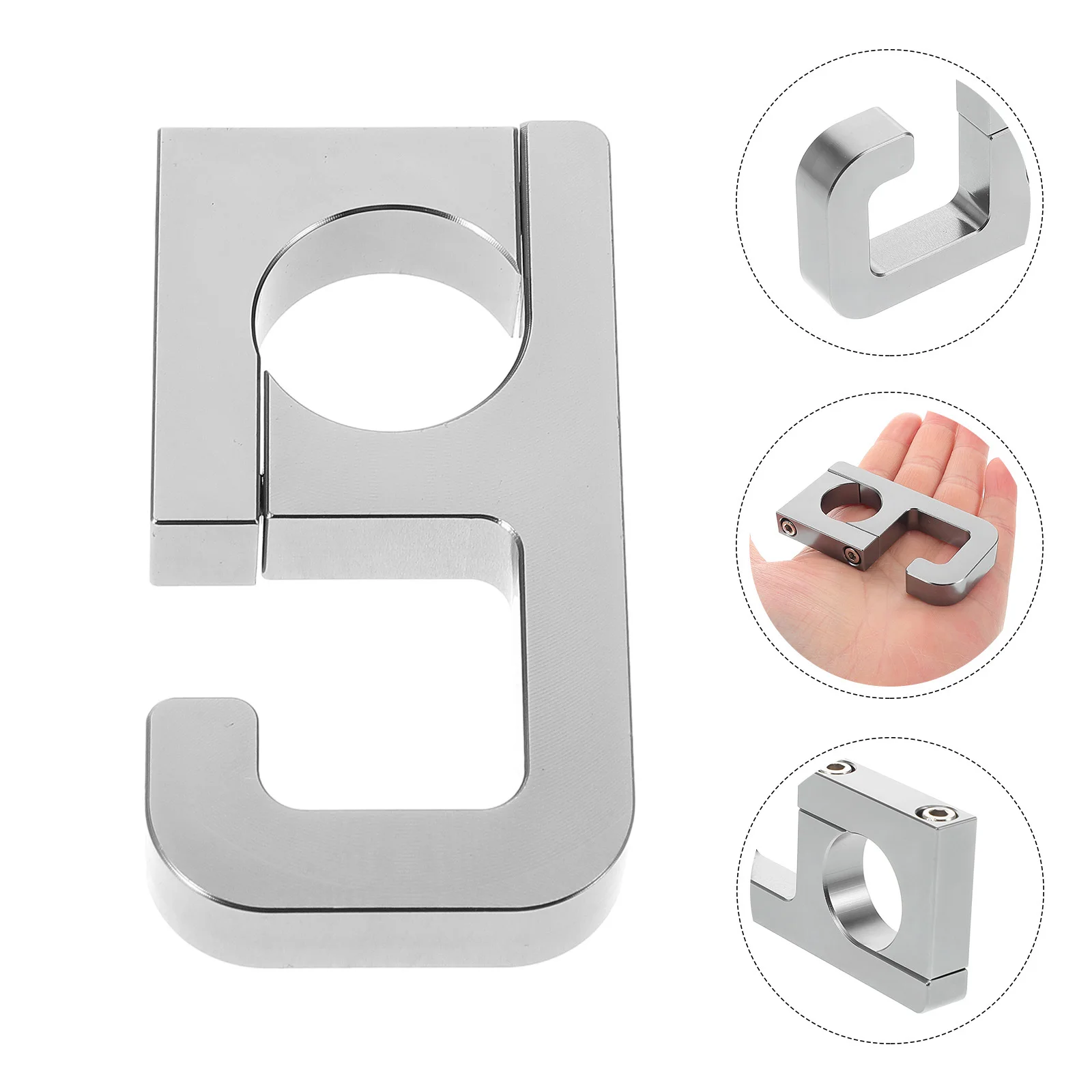 

Motorcycle Handlebar Hook Durable Aluminum Alloy Silver Holder for Electric Scooters Bicycles Hanging Bags Universal