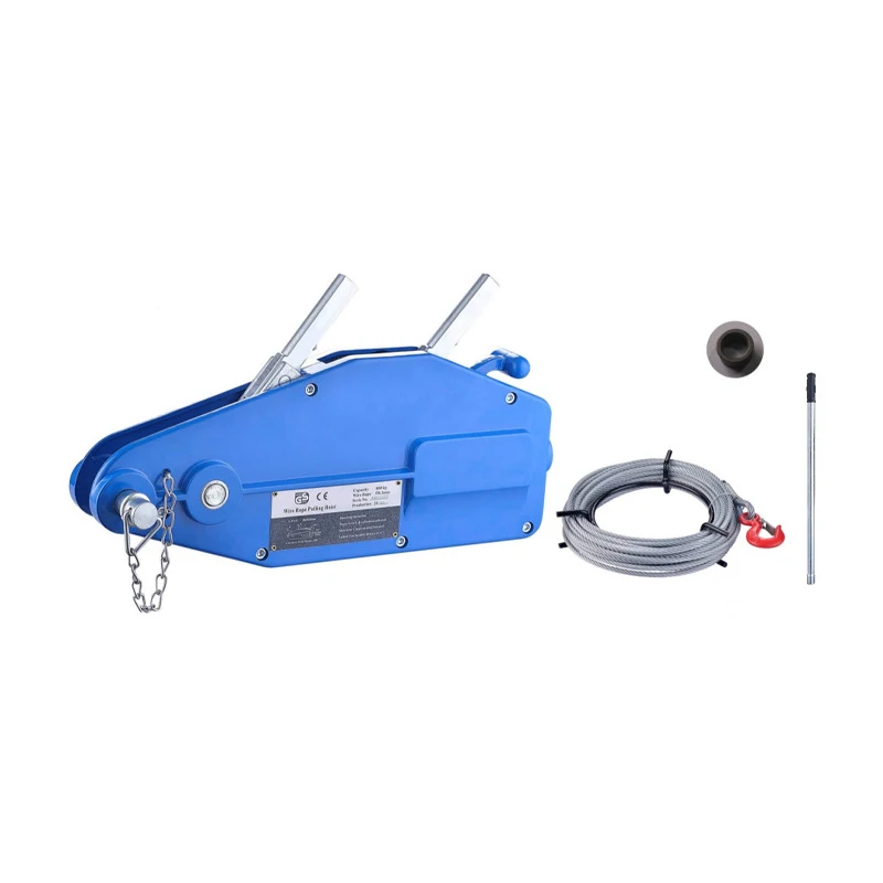 

Hot Sale Hand Pulling Lever Wire Rope Winch Tirfor Wire Rope Lever Winch 800kg 1600kg