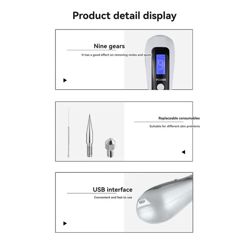 EMECE-Painless Safe Skin Tag Mole Wart Spot Removal Equipment For Smooth Skin Eyelid Lifting Acne Treatment Pen For Skin Remover