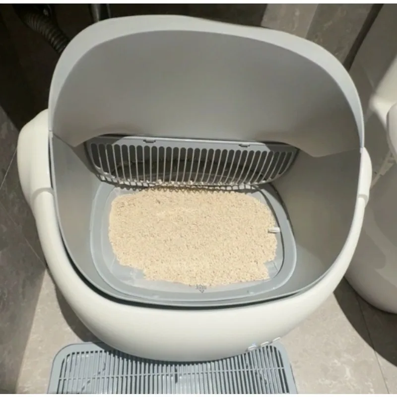 Intelligent Oversized Open Cat Litter Box, Self‑Cleaning Automatic Cat Toilet with Deodorizer, Easy‑to‑Clean Pet Waste Disposal