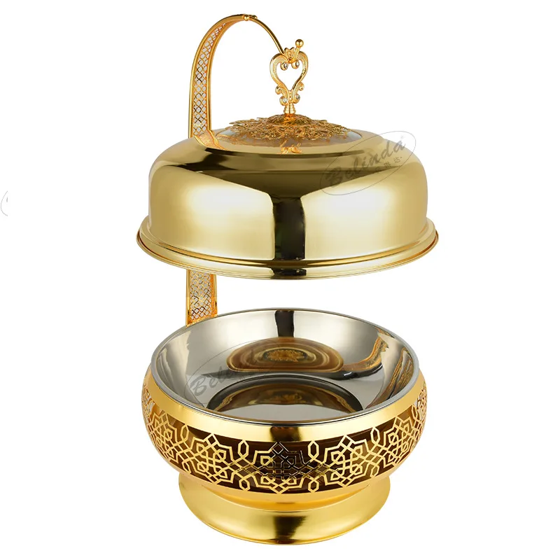Stainless steel gold hanging  restaurant  thermal insulation heating  Chafing dish