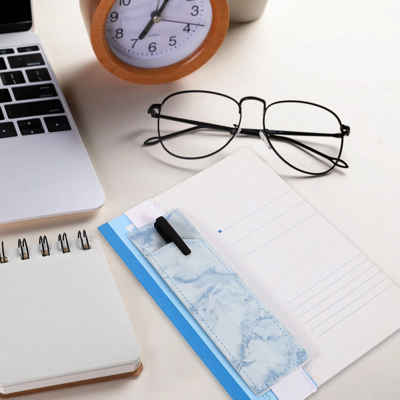 

3 Pcs Pen Bag Marble Elastic B Notebook Journal Pouch Storage Case For Sign Write Travel Business Use Student Supplies