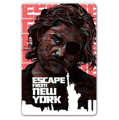Escape From New York Kurt Russell Movie Metal Poster Tin Sign - 20x30cm Plate good sign sign