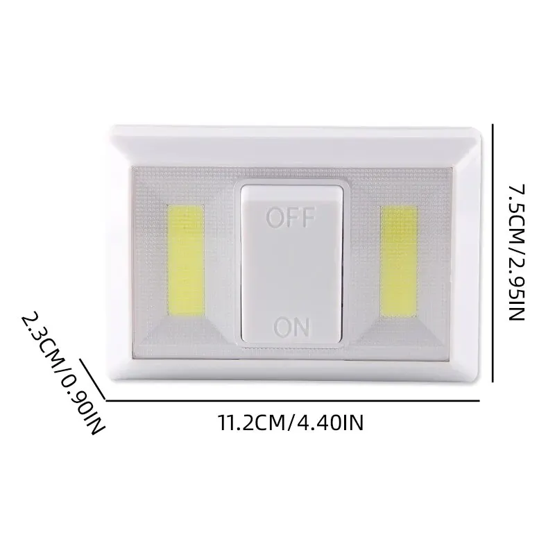 COB LED Switch Light Night Light Wall Lamp Kichen Light Closet Lamps Emergency Lamp Jiguoor Battery Powered Light