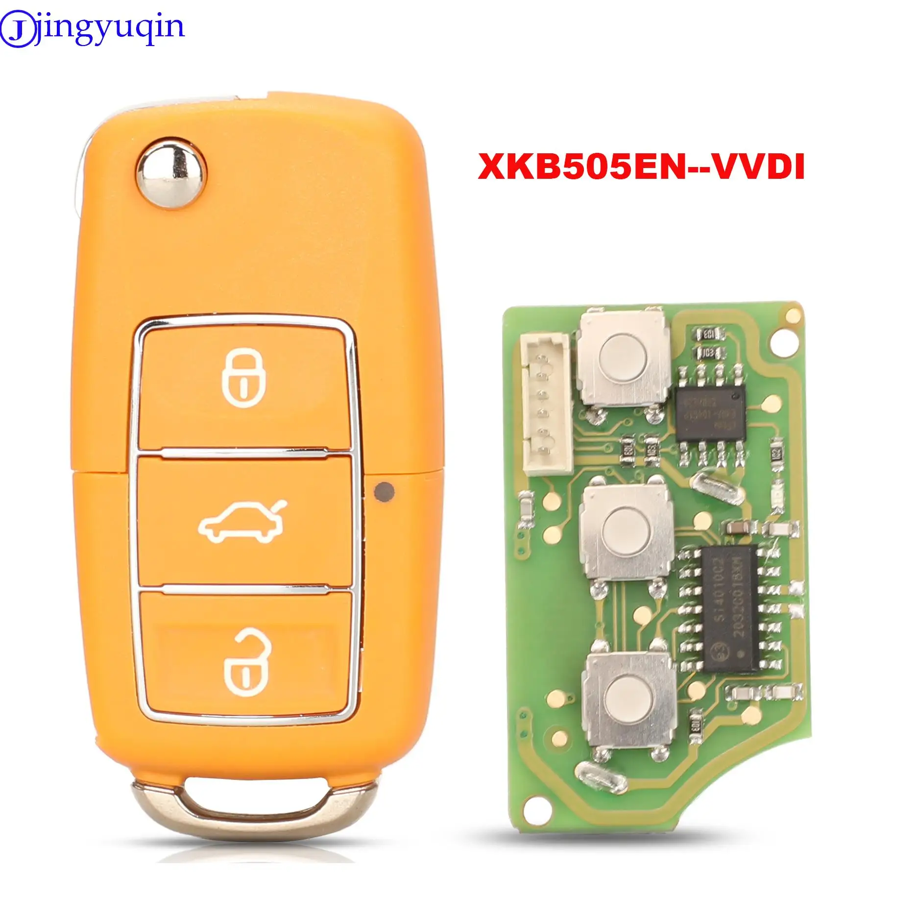 

Xhorse jingyuqin XKB505EN wire remote For Volkswagen B5 Special Remote Key 3 Buttons in Yellow Color for VVDI2 VVDI key tool