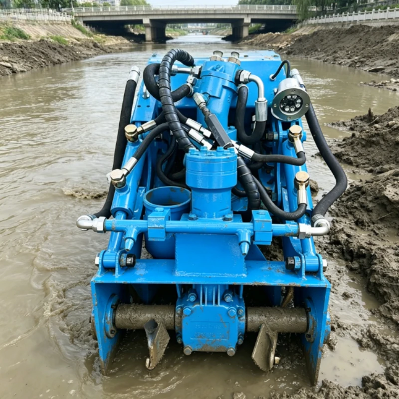 Sand Mud Mixed Adaptable Underwater Dredge Robot Amphibious Crawler Extraction Equipment For River Reservoir