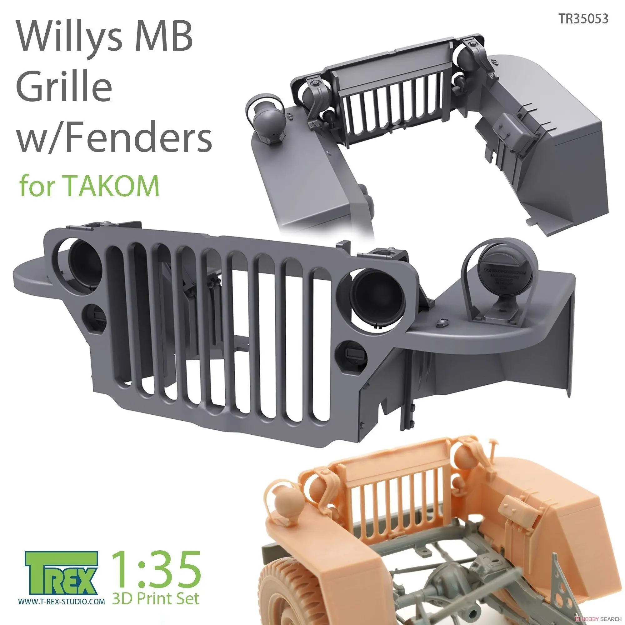 

T-REX 35053 1/35 RADIATOR GRILLE FOR WILLIS MB / F FENDER SET FOR TACOM