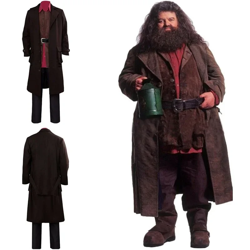 

New Harryy Potter Film and Television Hagrid Cosplay Costume Holiday Party Hogwarts Professor Holiday Party Suit