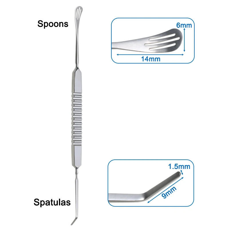 

Ophthalmic Eye Spatula and Spoon Double Ended Ophthalmic Shovel Spoon Eyelid Spatulas Ophthalmic Instrument