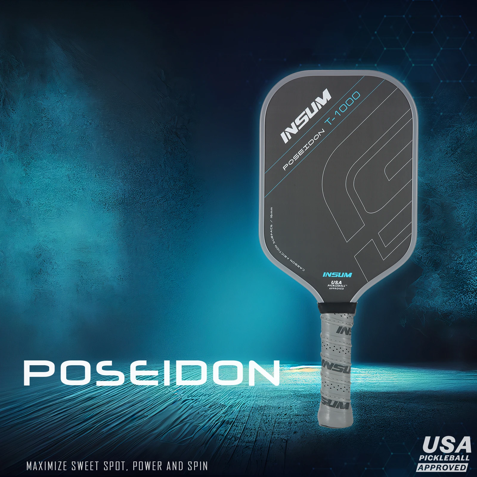 INSUM T1000 Pickleball Paddle USAPA Approved Raw Carbon Fiber 16mm Pickleball Paddles Hot Pressure with Gifts