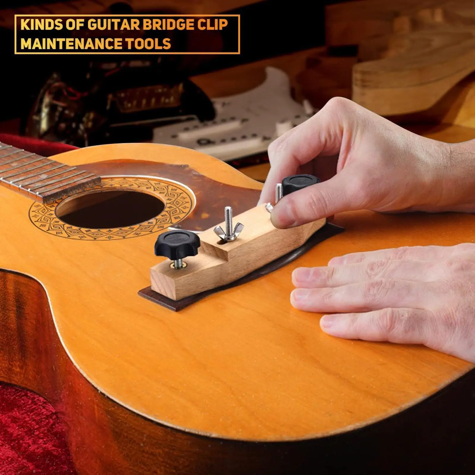 

Guitar Bridge Clamp Maple Luthier Tool for Guitars Musical Instrument Parts