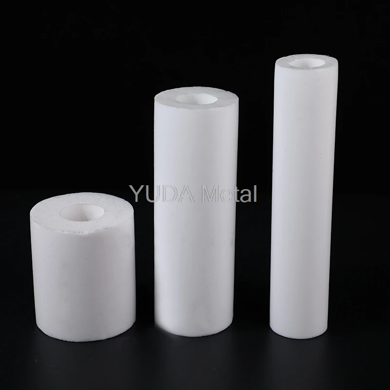 OD12-52mm White polytetrafluoroethylene hollow tube rod environment-friendly non-toxic DIY PTFE sleeve Length 25/50cm PTFE bar