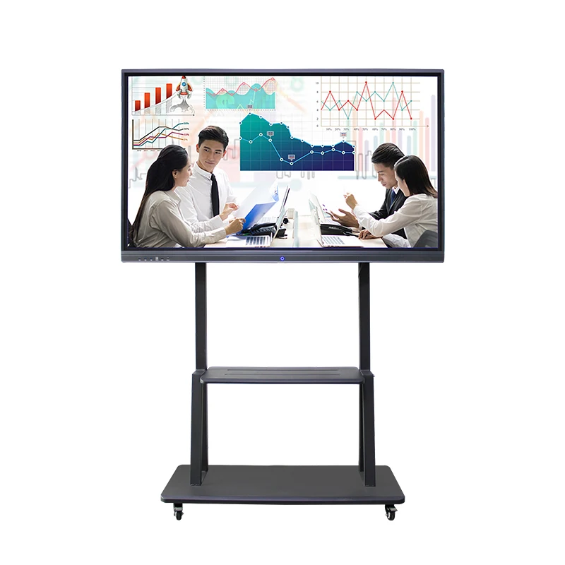 55 65 75 86inch interactive infrared touch all in one whiteboard with dual system for meeting room