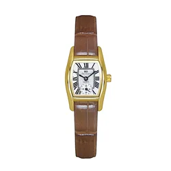 New Real Leather Brown Strap Chic Tonneau-shaped Small Dial Quartz Watch Classic Roman Scale Luxury Brand Woman Watch Reloj