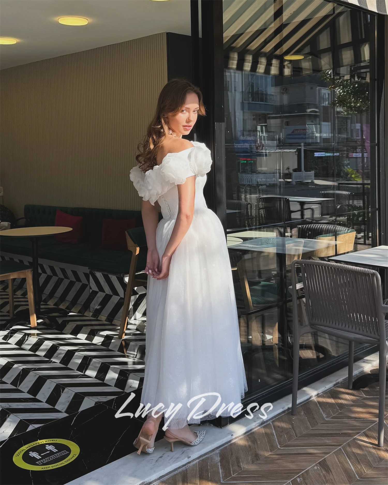 Lucy ที่กําหนดเองผู้หญิงชุดราตรี Sharon Happy ชุดราตรีชุดแต่งงานชุดราตรี Elegant party dress Dresses gala