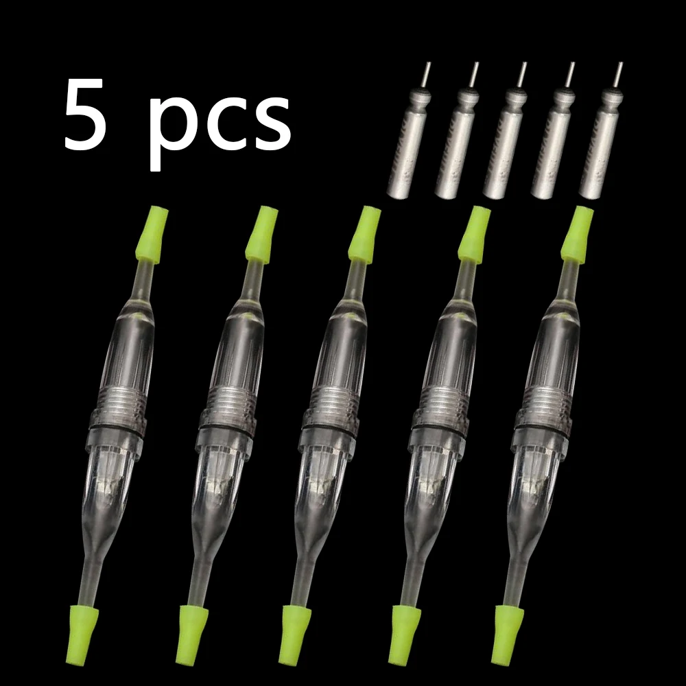 5 uds luces de pesca intermitentes de dos extremos, luces de pesca subacuáticas, luces de cebo nocturno de pesca en barco, luces traseras