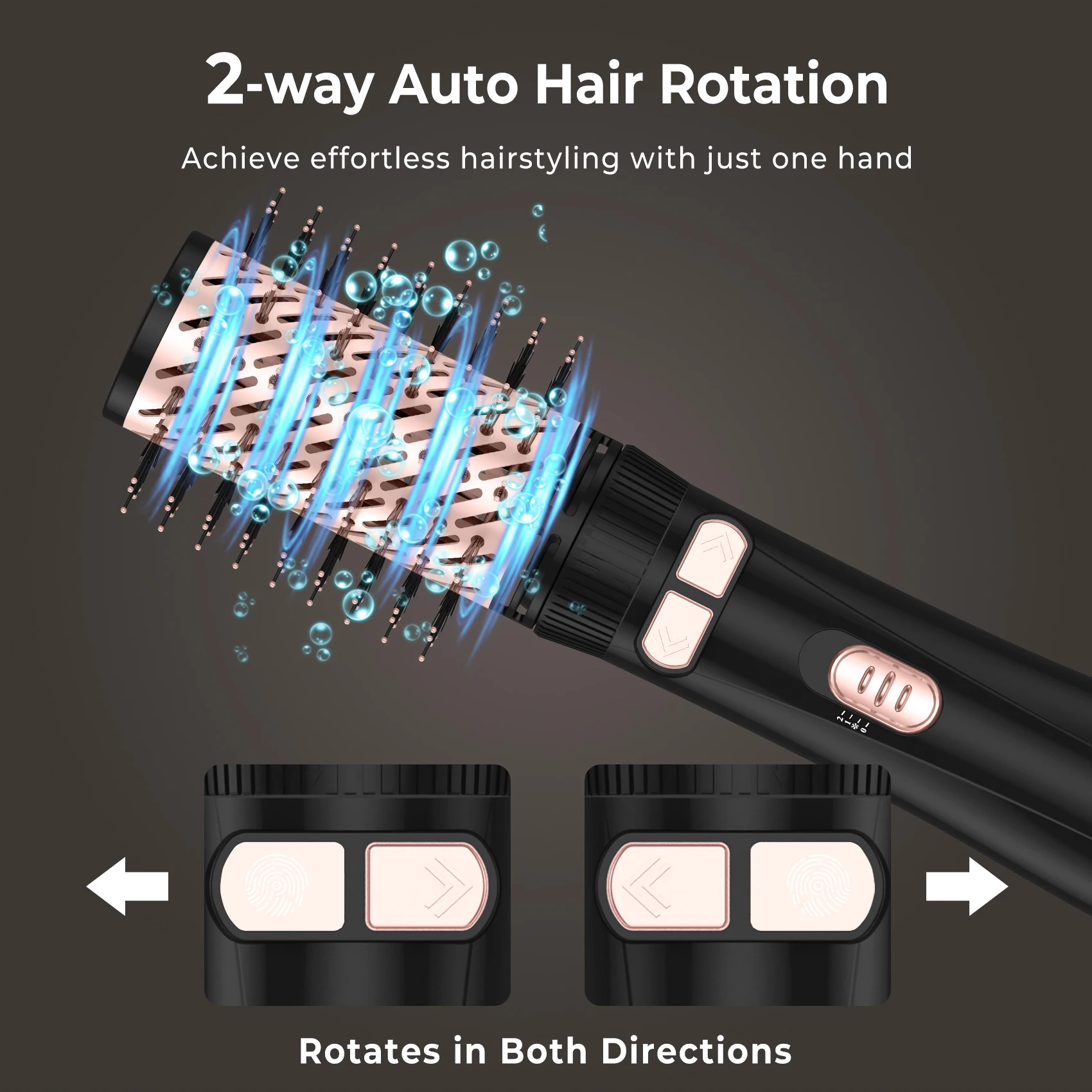 1000W Hair Dryer Brush Blow Dryer Brush in One, 5 in 1 Hair Dryer and Styler Volumizer, 2 Way Auto Rotation, Professional Salon