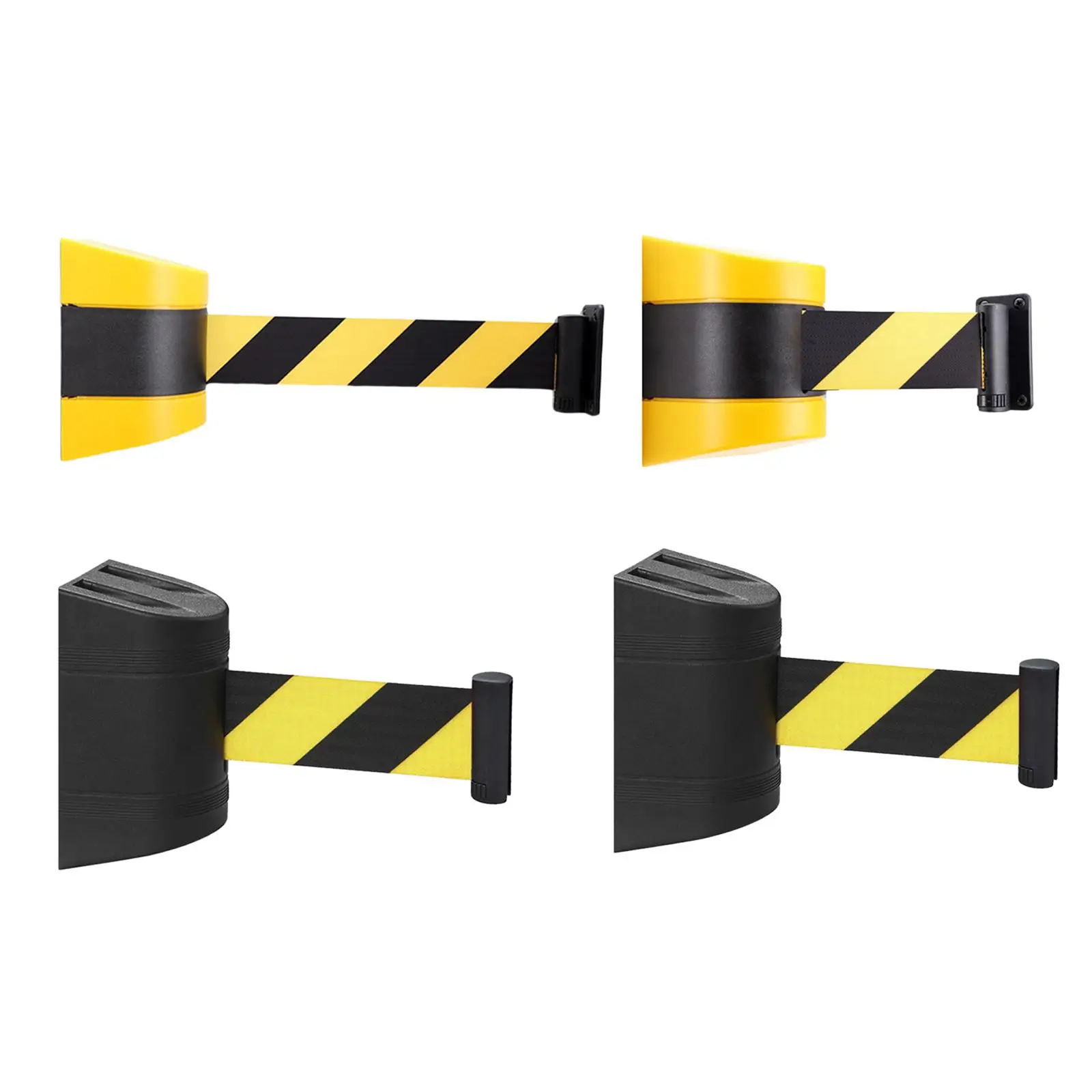 Fixed Mount Crowd Control Retractable Barrier Tape Fixed Space Saving Crowd