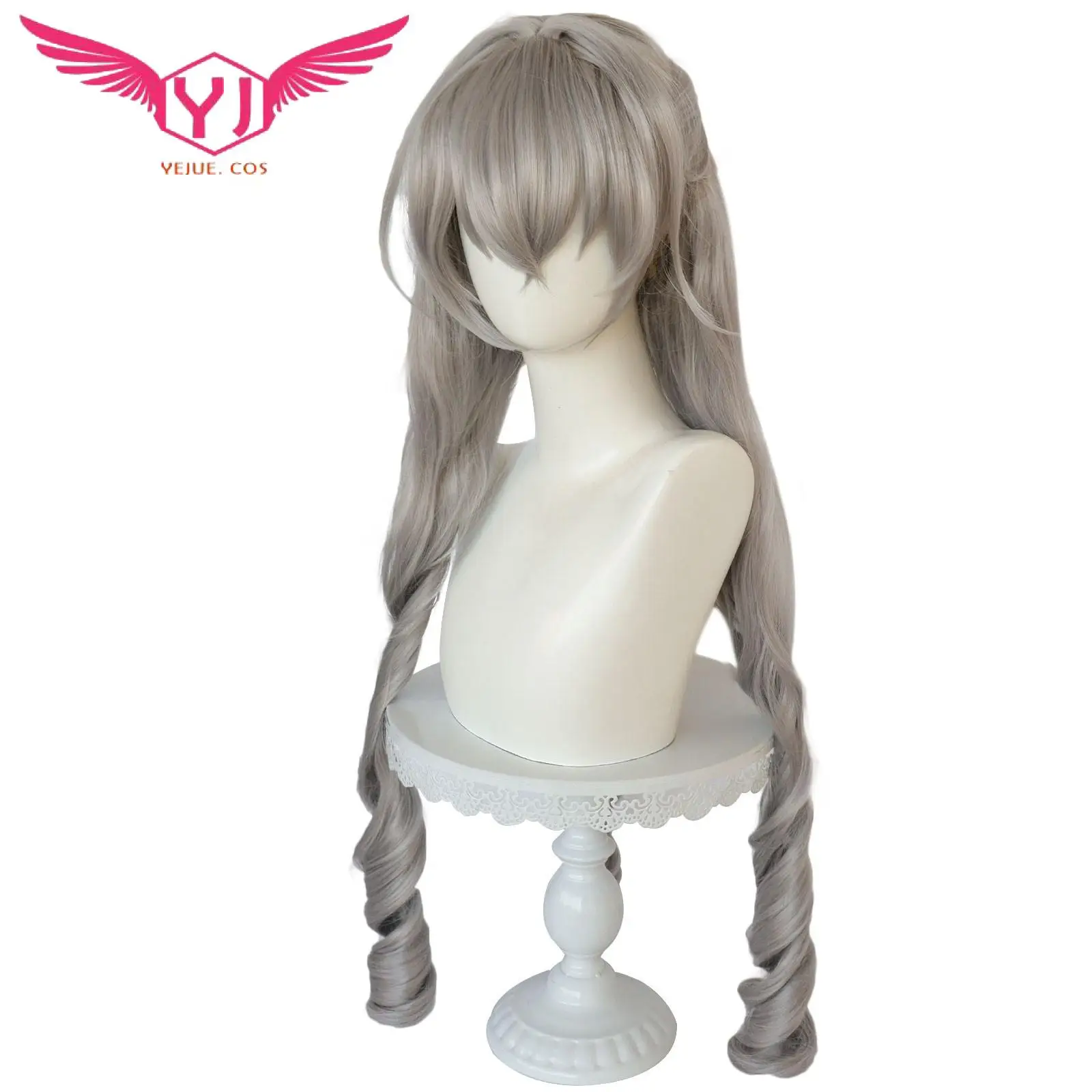 Honkai Star Rail Cosplay Wig Bronya Zaychik Linen Gray Heat Resistant Synthetic Role Play Costume for Halloween Party Prop