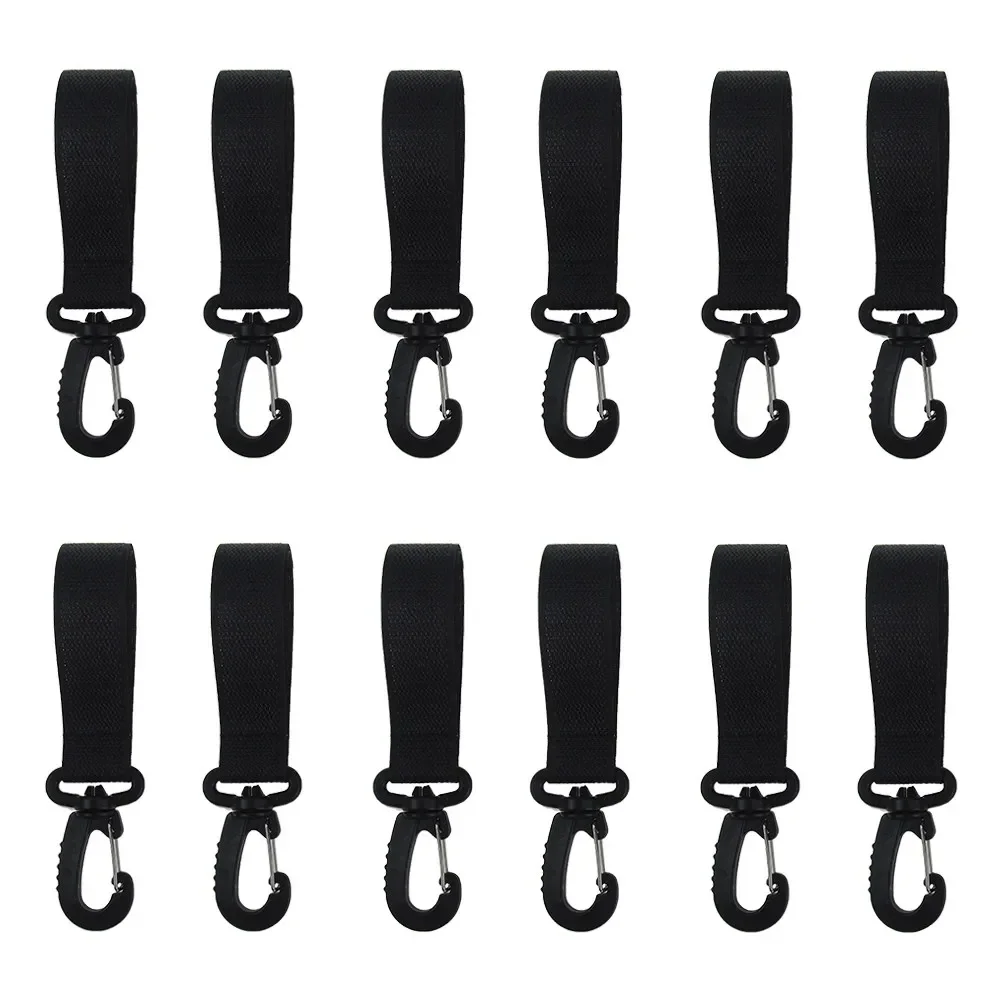 2-12Pcs Stroller Hook Organizer Clip Portable Lightweight Baby Buggy Hook 360 Degree Rotation Stroller Bag Holder Convenient