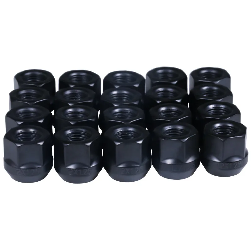 height 21mm Open end  Lug Nuts Black Wheel Nuts 19mm M14 x 1.5,m12x1.25,m12x1.5,1/2-20