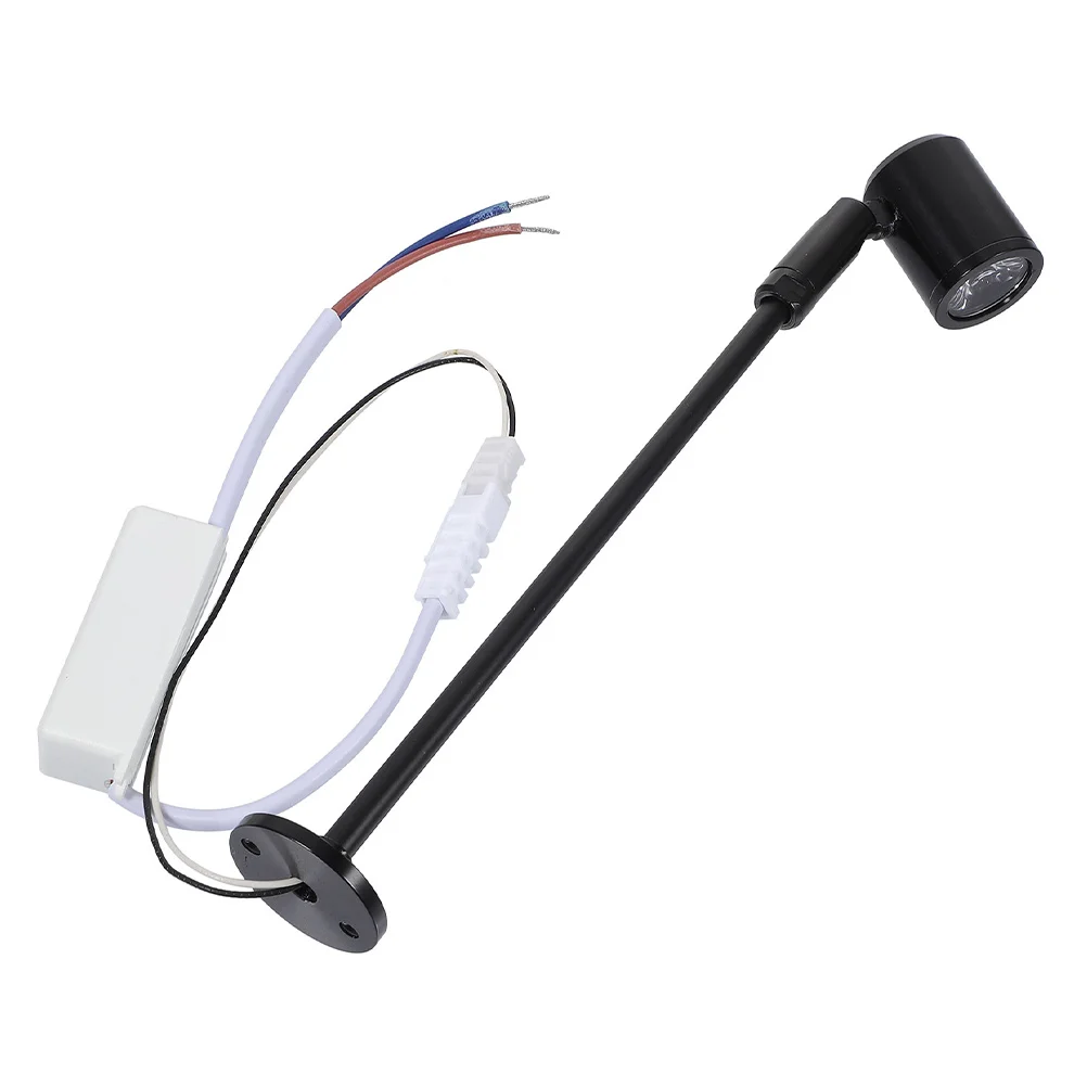 Small Spotlight LED Jewelry Showcase Counter Pole Mini Cabinet Light 3W Natural White 4000 4200K 215MM Silver Anti Wear