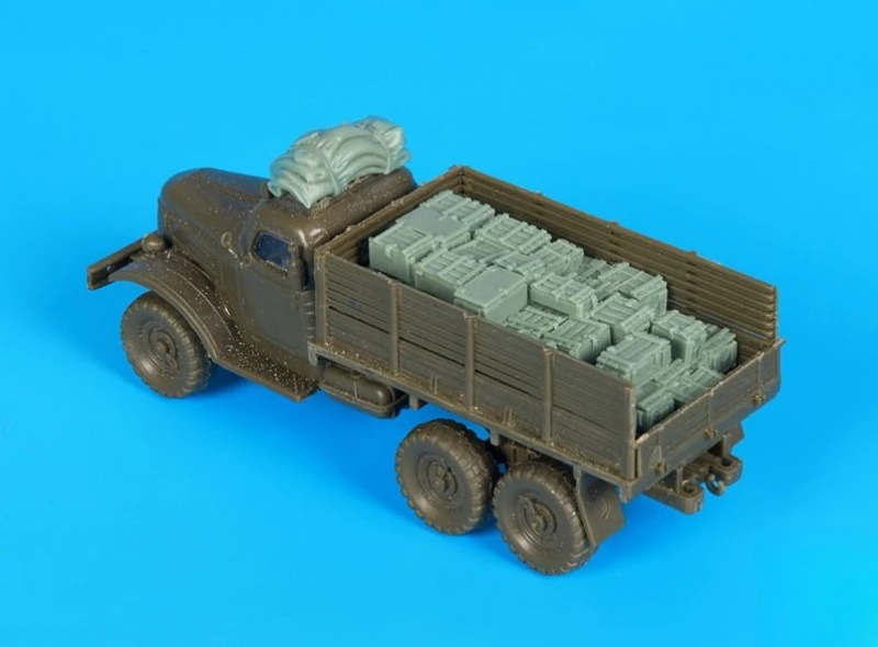 1/72 Scale Die-Cast Resin Model Assembled Kit Soviet Army Truck Accessories Set (No Car) Unassembled and Unpainted