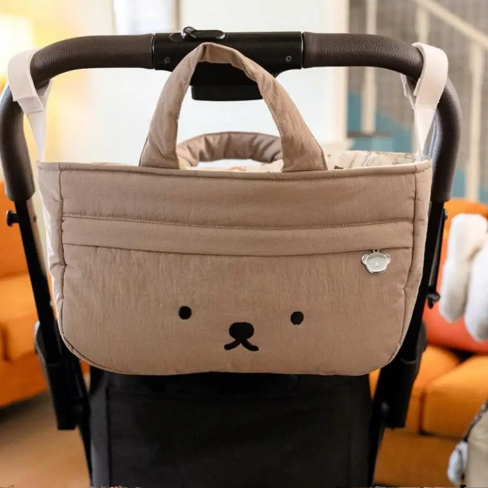 

Miffy Handbag Cartoon Kawaii with Cotton Padding Baby Stroller Hanging Bag Portable Storage Bag for Travel Light Mommy Bag