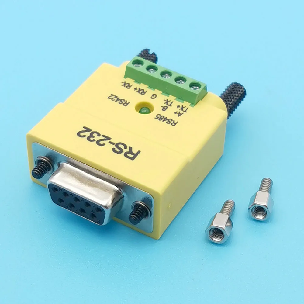 1pc RS232 to RS485 RS422 Converter Serial Plug RS485 Serial Communication DB9 Male Female Interface Serial Converter Connector