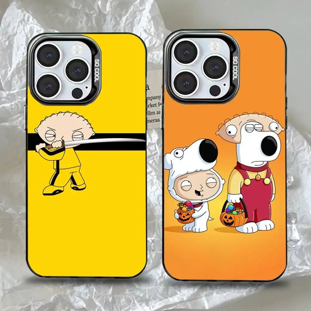 

cartoon F-Family FUNNY Guy Phone Case For iPhone 16,15,14,13,12,11,Pro,Max,Plus,Mini,XS,SE Anti Fall Black Matte Hard Bumper