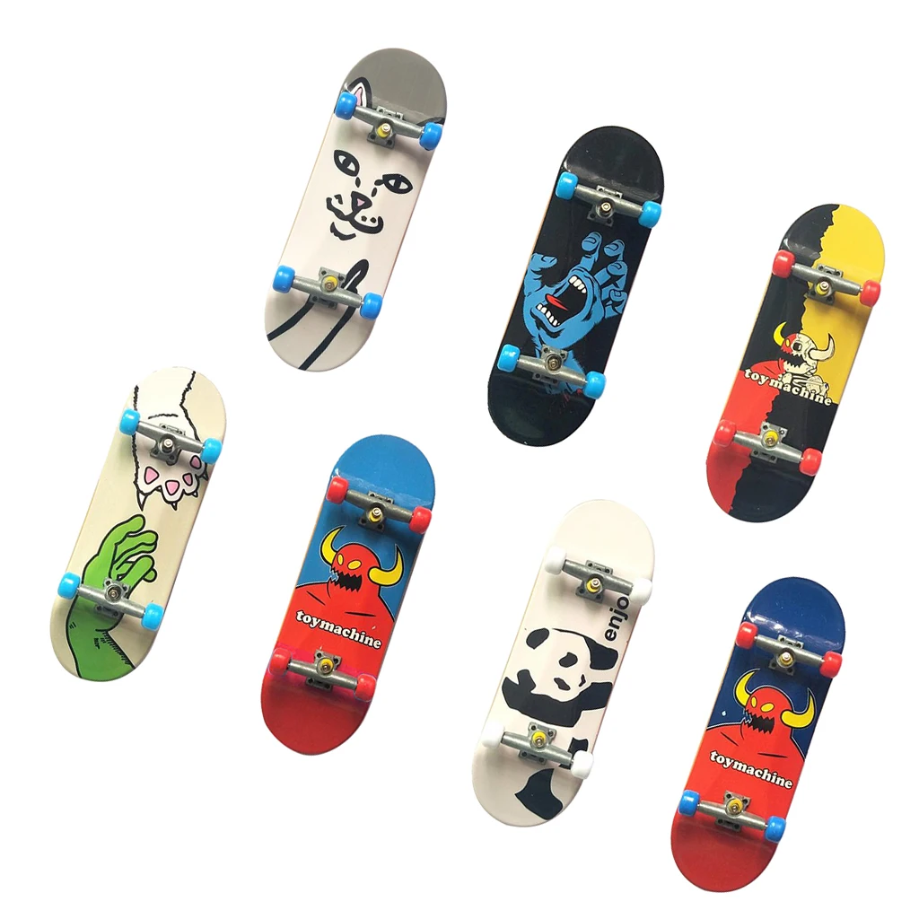 Mini Fingerboard Toy Die-cast ABS Mini Skateboard for Boys Kids Party Popular Finger Skate Gift