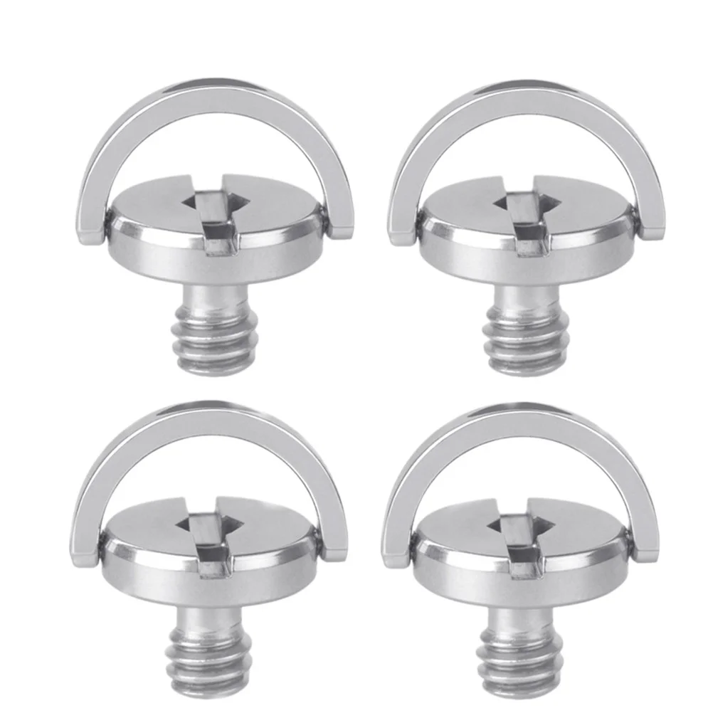 

4 Pcs D Buckle Screws Camera Quick Release for Handle Fixing D-ring Tripod Plate