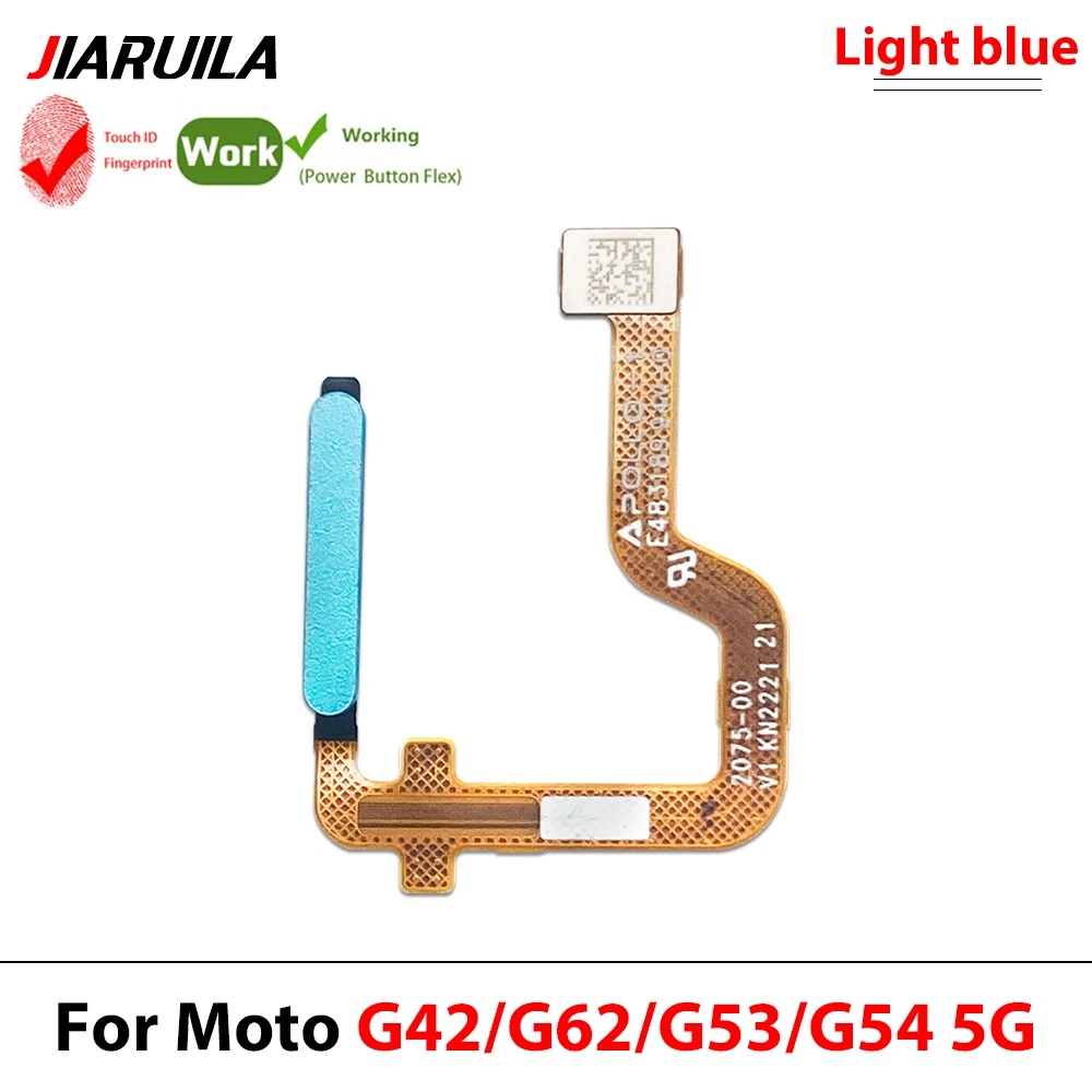 For Moto G42 G62 G56 G54 5G Fingerprint Sensor Home Return Key Menu Power On Off Button Flex Ribbon Cable