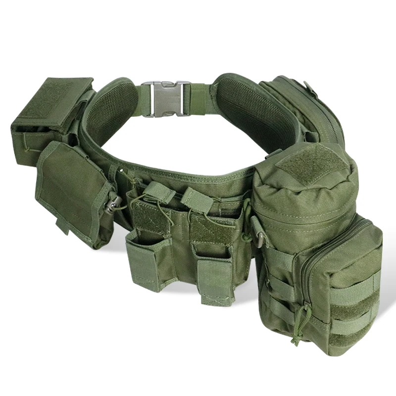 Artex Set Hunting Gadget Pouch Waist Bag Adjustable MOLLE Padded Patrol Duty Belt Combat Tactical Utility with Holster