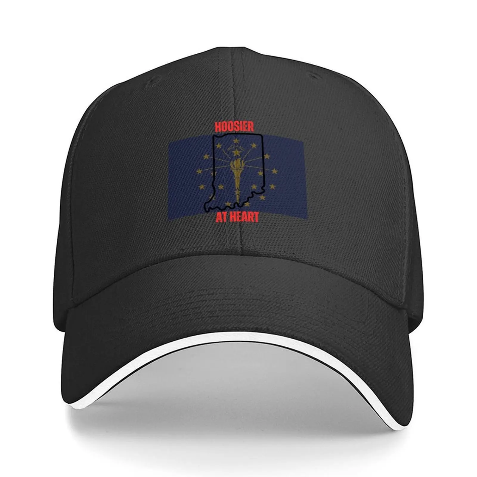 

Hoosier at Heart Indiana Baseball Cap Snapback Cap tactical cap Brand Man New Hat Men Luxury Brand Women's
