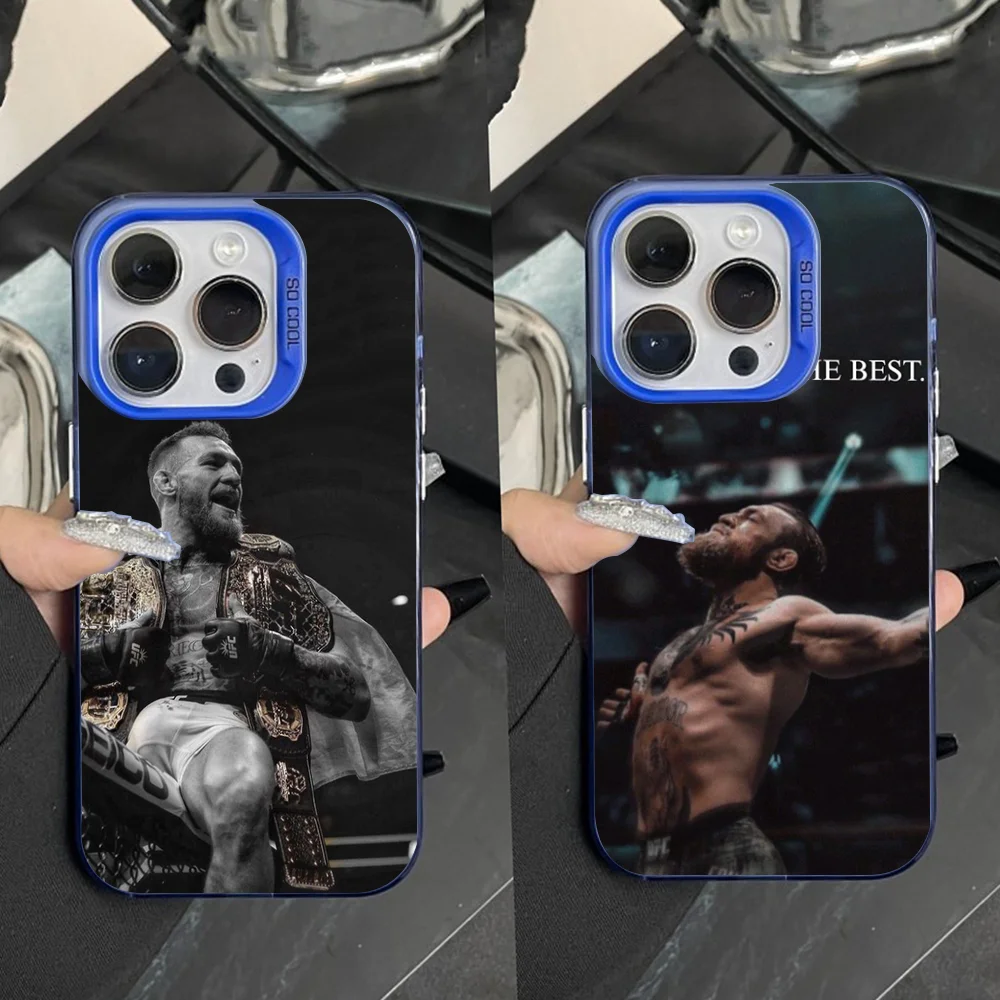 

C-Conor Mcgregor Phone Case For iPhone 16,15,14,13,12,11,Pro,Max,Plus,Mini,XS,SE Anti Fall Blue Matte Hard Bumper