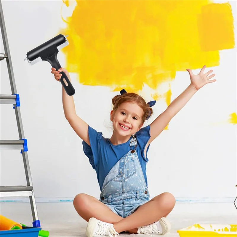 ABKO-2Pcs Hard Rubber Brayer Rollers (4 Inch And 2.2 Inch) For Printmaking,Ink Printing Gluing Application,Stamping,Wallpaper