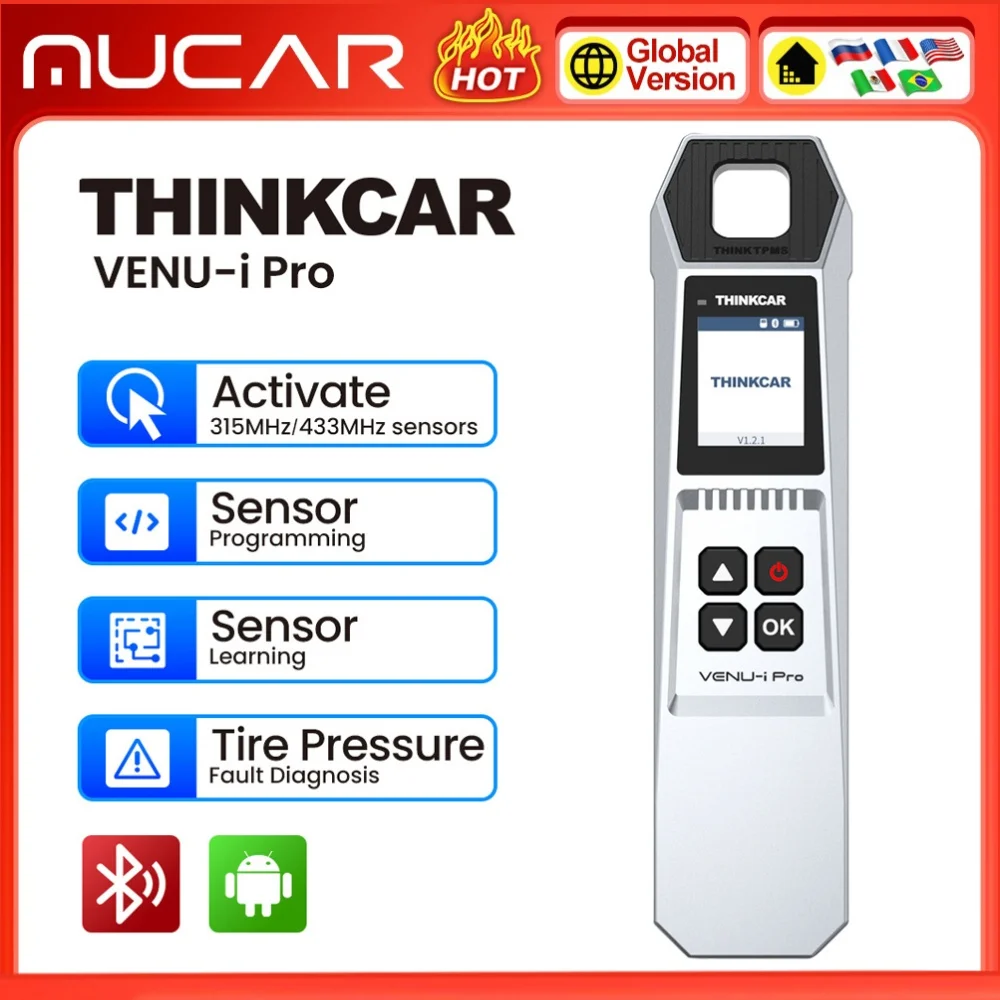 THINKCAR VENU IPRO Car Tire Pressure Inspection Tool 315MHz/433MHz TPMS Tire Repair Tool Sensor Activation Diagnostic Tools 2025